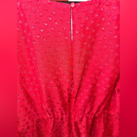 Torrid Plus Size Peplum Chiffon Clip Heart Blouse - Picture 10 of 13